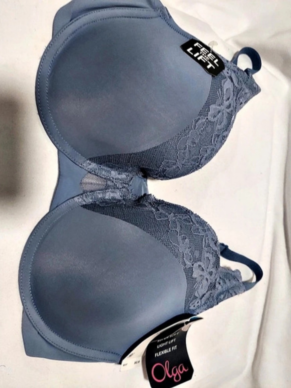 Olga Cloud 9 Underwire with Lift Bra Blue 36C